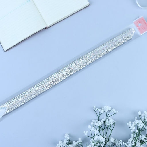 Цена за 10 шт. Бант-бабочка №3, серебро, голография - Simaland фото 3