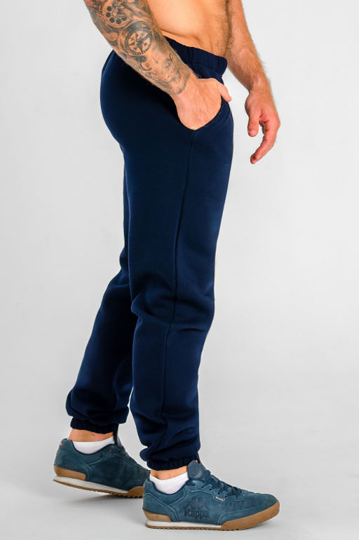 Арт. 62904 Брюки мужские с начесом 48-56 (5 шт) Цвет:темно-синий