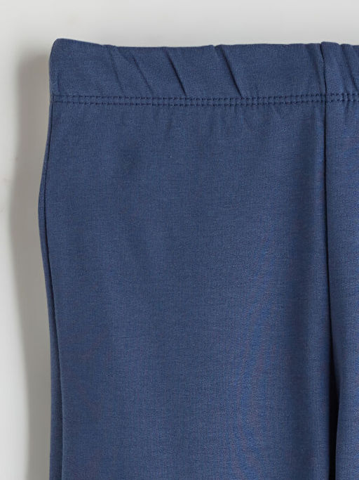 Bebe Yaka Bask?l? K?z ?ocuk Sweatshirt ve Tayt 2li