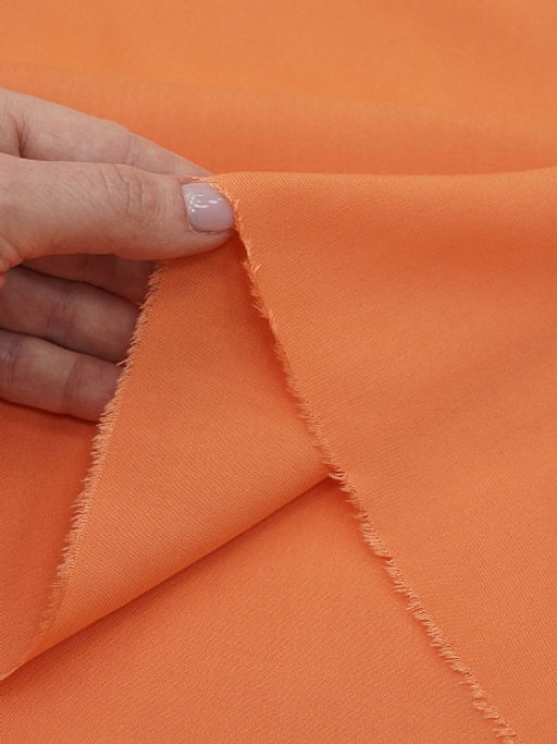 Штапель цв.Оранжевый, ш.1.45м, вискоза-100%, 110гр/м.кв - Купава фото 3