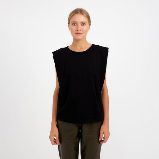 Майка женская MINAKU OVERSIZE FIT: чёрный, размер 44