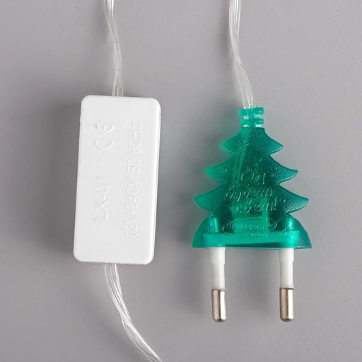 Гирлянда Нить 5 м с насадками Кубики тающие, IP20, прозрачная нить, 20 LED, свечение мульти (RG/RB), мигание, 220 В - Luazon lighting фото 7