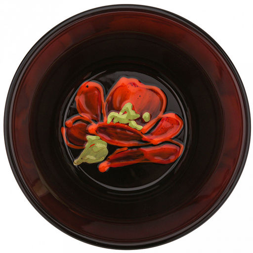 Миска керамическая "Большая" 0,8л, д18,5см, h7,3см, "Мак черный" (Россия)