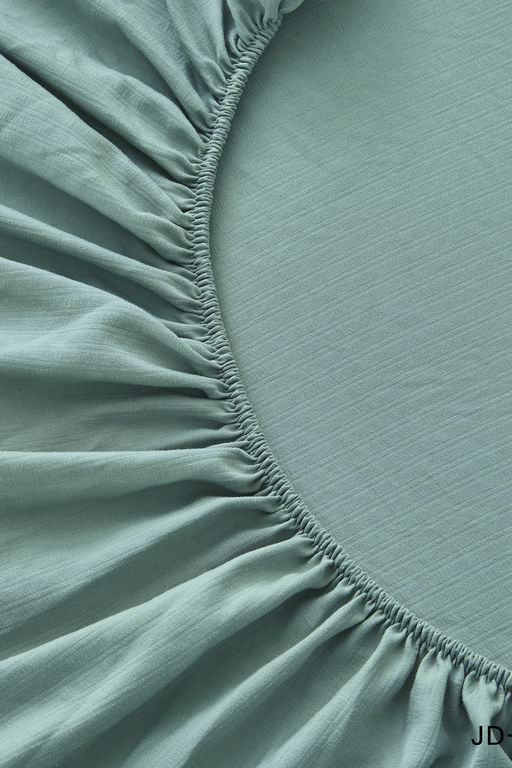 Комплект постельных принадлежностей, простыня на резинке Борт 25 + 2 наволочки 70*70 изумруд