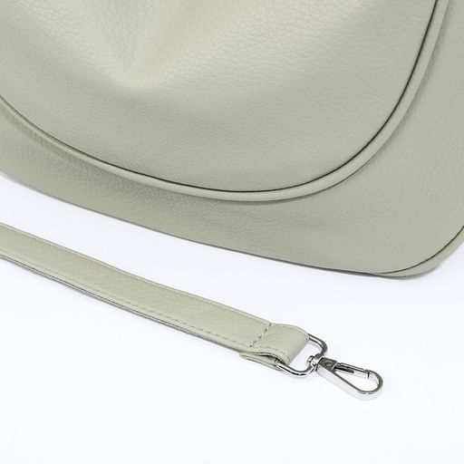 Сумка-мешок на молнии, наружный карман, длинный ремень, цвет зелёный - Simaland фото 6