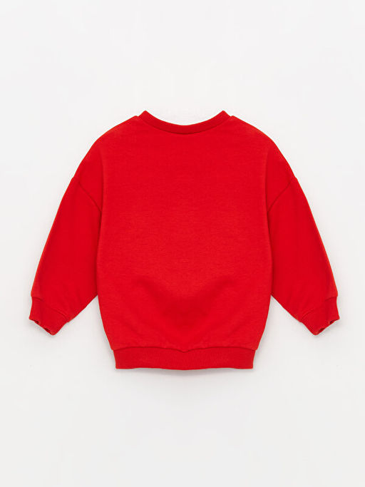 Bisiklet Yaka Uzun Kollu Bask?l? Erkek Bebek Sweatshirt ve Pantolon 2li Tak?m - Waikiki фото 3