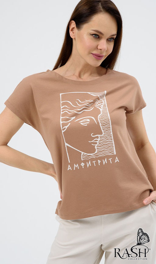 Футболка "Амфитрита" бежевая Цвет:как на фото