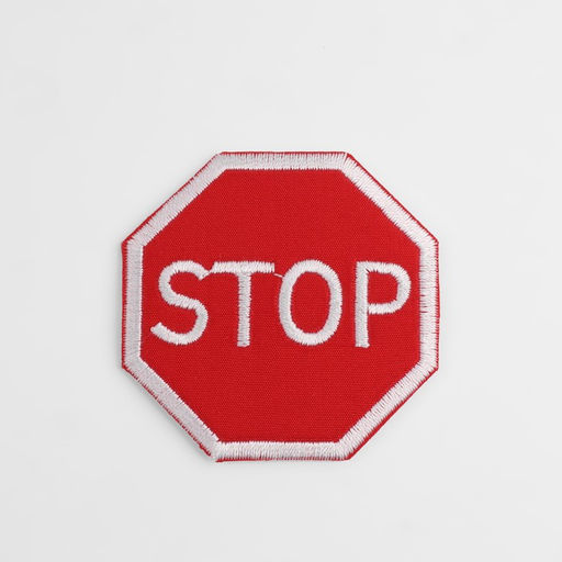 Термоаппликация «Stop», 4,7 × 4,7 см, цвет красный