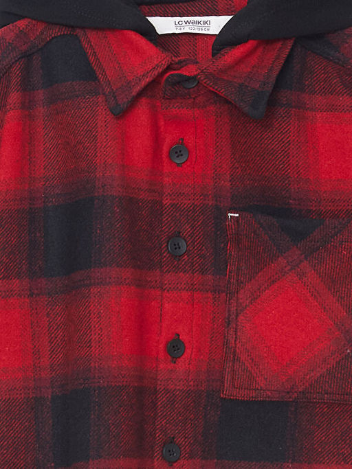 Kap??onlu Ekose Erkek ?ocuk G?mlek Ceket