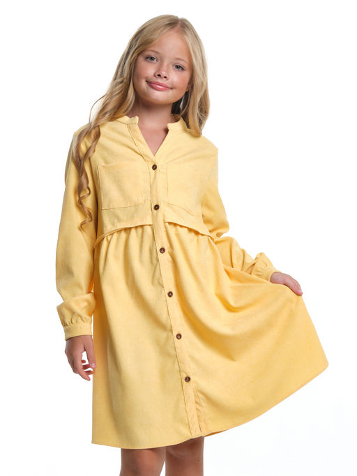 Платье для девочки выпускное хлопок праздник UD 7338 св.желтый - Mini maxi фото 4
