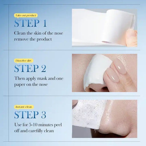 SADOER Белая маска от черных точек Nose Mask Blackhead Removal 30g фото 3