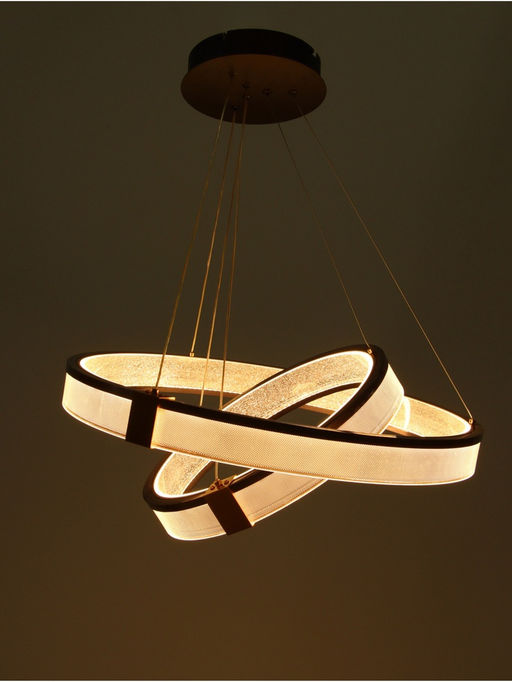 Люстра Emma 168 Вт LED 3000-6000К черный/кофе/золото Ø40+60×100 см