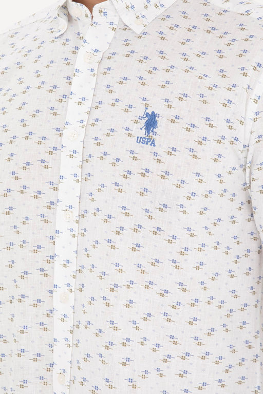 Мужская голубая рубашка с длинным рукавом - U.s. polo assn фото 7