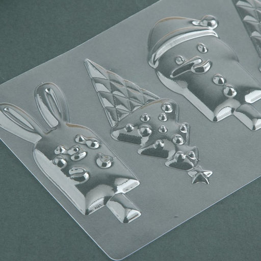 Цена за 10 шт. Форма для шоколада новогодняя Новогоднее настроение, 21?14 см