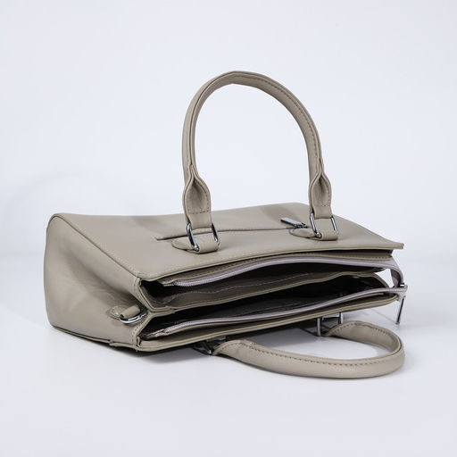 Сумка-тоут на молнии, наружный карман, цвет светло-серый - Simaland фото 7