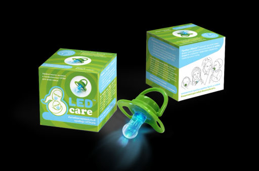 Led care / Соска антибактериальная светодиодная LEDcare