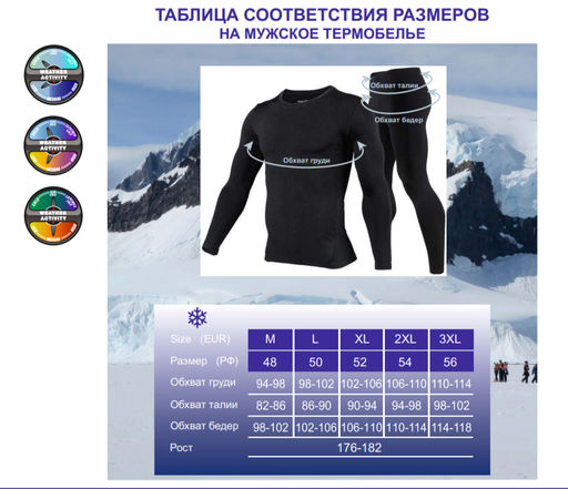 Термобелье мужское (комплект) MT 706 - MIOPREMIO фото 7