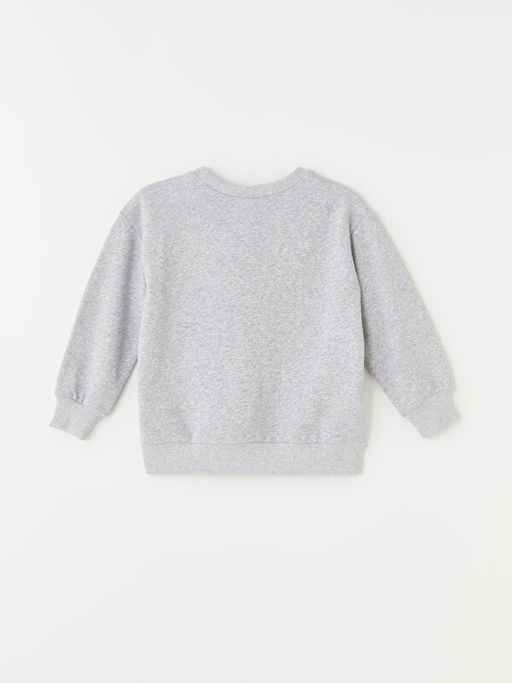 Bisiklet Yaka Bask?l? Uzun Kollu K?z ?ocuk Sweatshirt - Waikiki фото 3