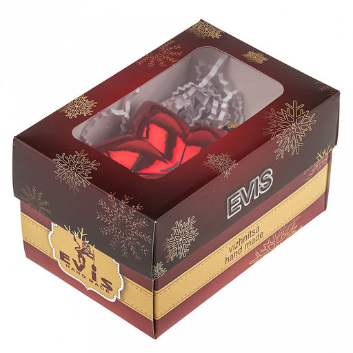 Елочная игрушка стеклянная Звезда 10х10х12см, зеркально-алый, в подарочной коробке (Россия) - Домашняя мода фото 9