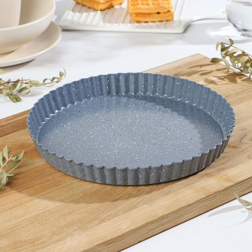 Форма для выпечки Доляна «Элин Мрамор», d=24 см, разъёмная, антипригарное покрытие, серая