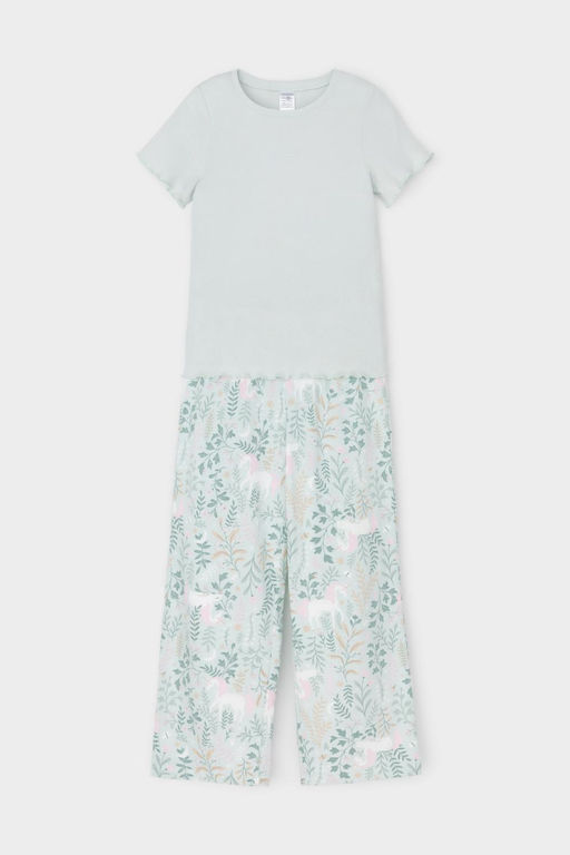 К 1636/серое небо,лесная тайна пижама для дев