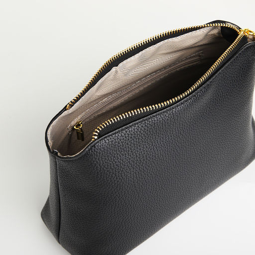 Сумка женская мешок 2 в 1, на кнопке, косметичка, цвет чёрный - Simaland фото 8