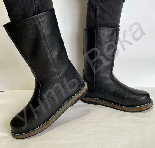 Сапоги мужские Алтай, черные, войлочная подошва