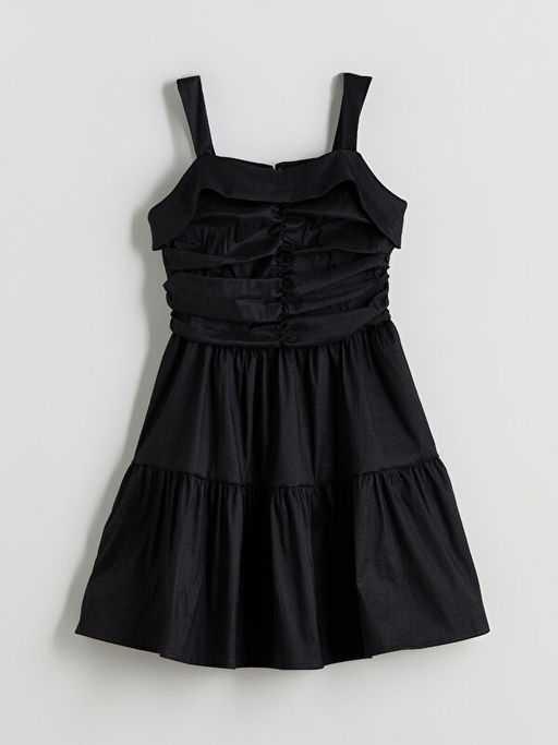 Kare Yaka K?z ?ocuk Abiye Elbise