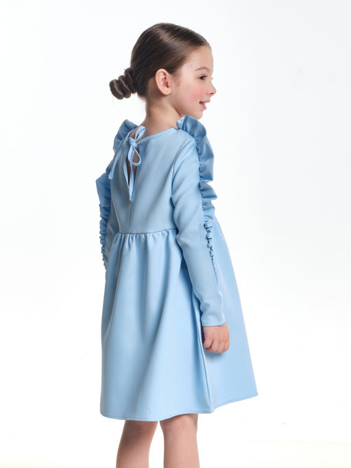 Оригинальное нарядное платье с длинными рукавами UD 6968 голубой - Mini maxi фото 2