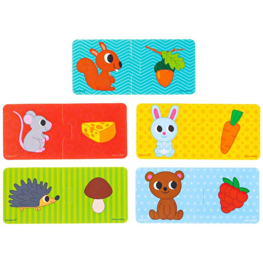 Пазлы мягкие для малышей Крошка Я «Кто что ест?», 5 пазлов, от 1 года