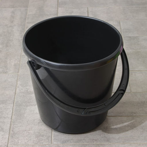 Ведро хозяйственное, 20 л, пластик, чёрное
