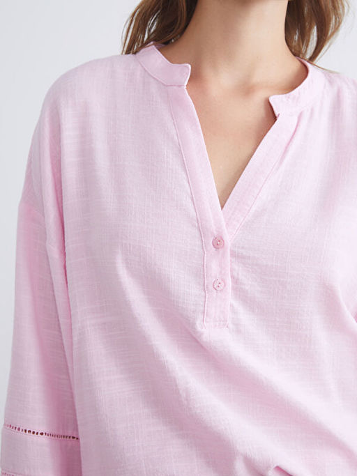 Ka??k Yaka Oversize Bluz