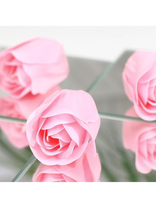 Мыльные розочки, розовые, набор 9 шт.