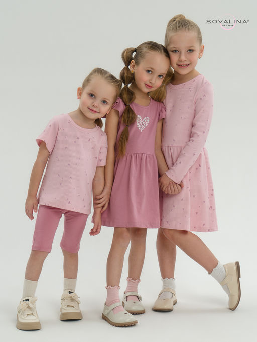 Костюм Актив лиловые сердечки-сухая роза - Sovalina фото 37