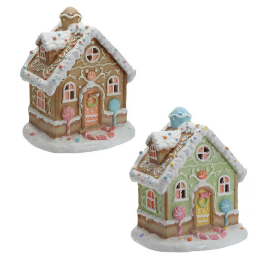 Фигурка декоративная "Домик" с подсветкой (АААх3, н/п), L28 W18 H30 см, 2в.