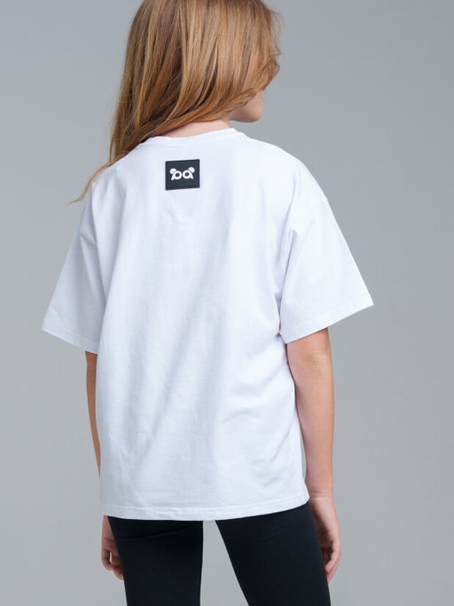 Футболка PlayToday для девочки oversize хлопок с эластаном комбинированная  фото 4