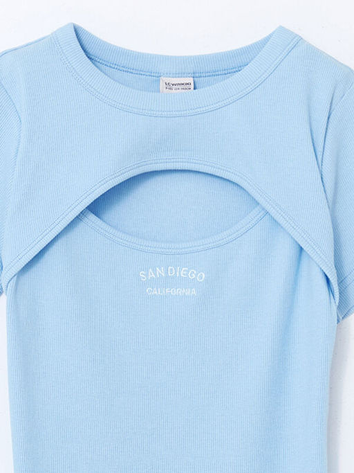 Bisiklet Yaka K?z ?ocuk Elbise