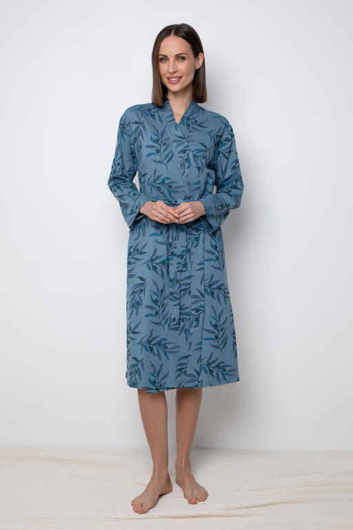 VERY NEAT _ Е 50021/голубой мираж,оливковая ветвь халат жен