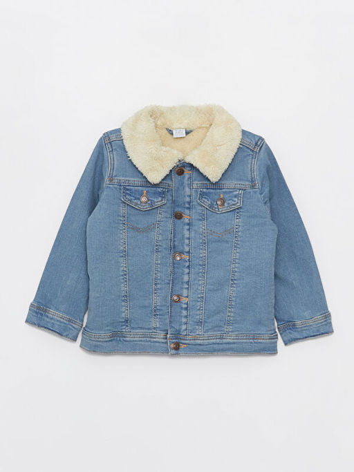 Uzun Kollu Basic Erkek Bebek Jean Ceket