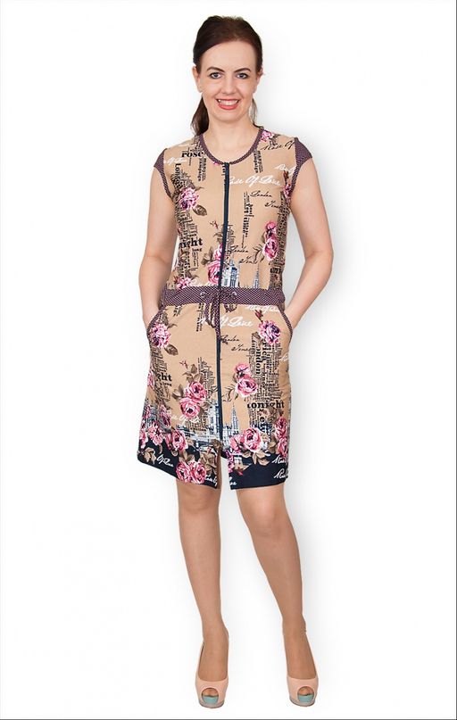 Халат женский на молнии (200-6)