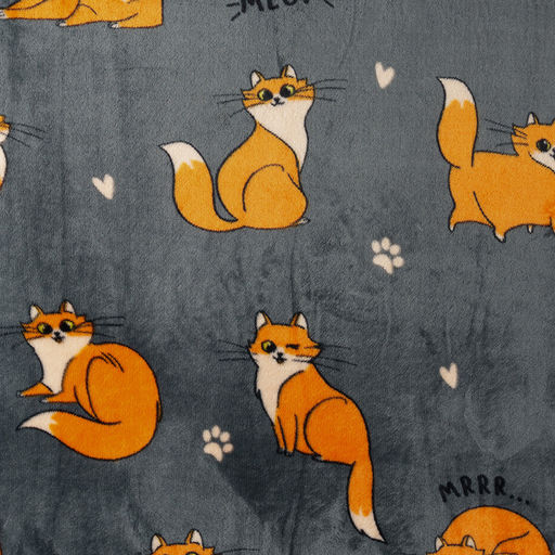 Плед Festeval Red Cat 150х200см, серый, микрофибра 190г/м, пэ 100% - Casa conforte фото 2