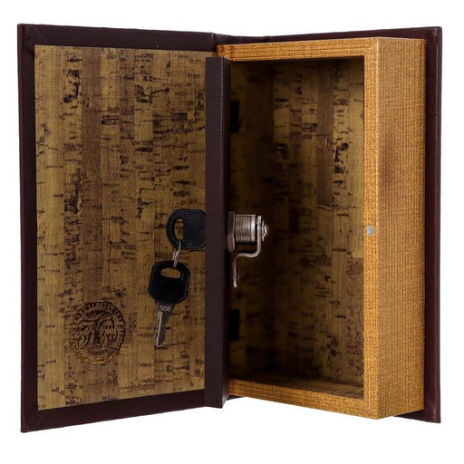 Шкатулка книга-сейф «Государева казна», дерево, искусственная кожа, 21×13×5 см