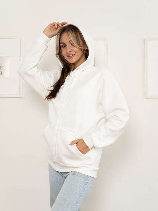 Толстовка футер 3х нитка с начесом.арт.286-28,молочная - Binita фото 3