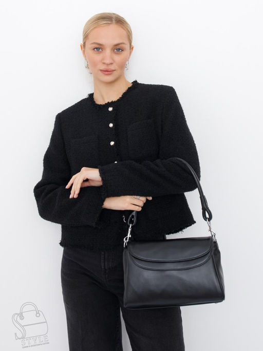 Сумка женская кожаная 0036VG black  Vitelli Grassi