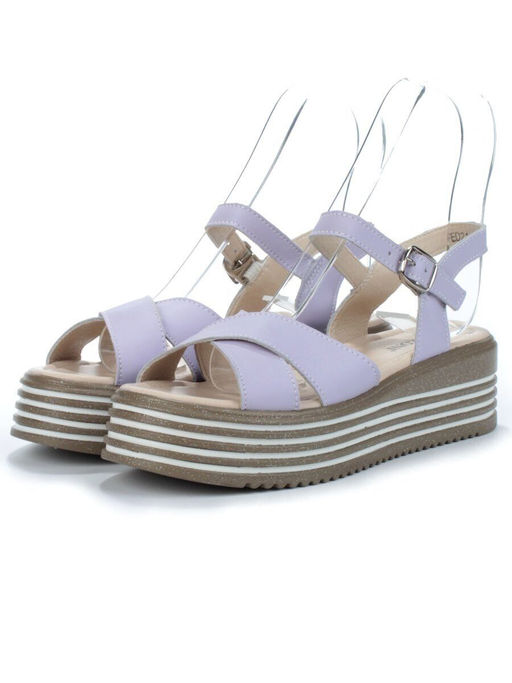 08-FED21-6P LILAC Босоножки женские (натуральная кожа)