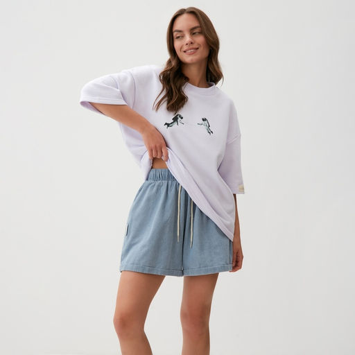 Футболка женская MIST Moon, белая, размер 48