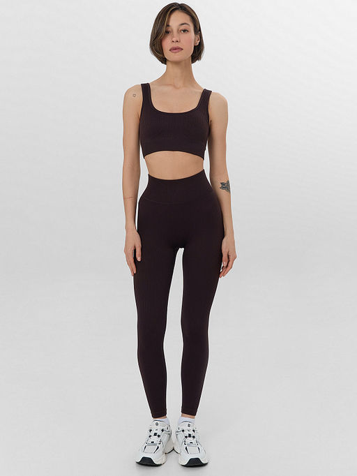 Топ женский спортивный коричневый - Mark formelle фото 4