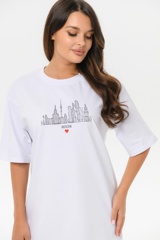 Футболка Top458 белый+Москва