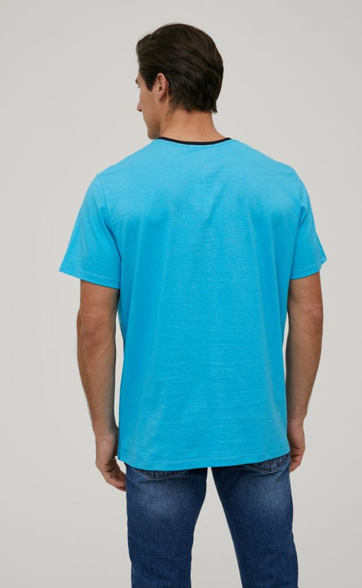 Футболка Fine Joyce F011-0600b из хлопка бирюзовый  фото 2