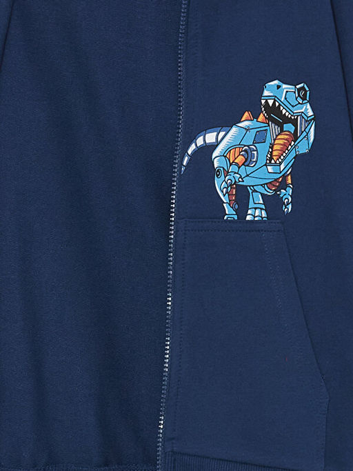 Rahat Kal?p Kap??onlu Erkek ?ocuk Fermuarl? Sweatshirt - Waikiki фото 2